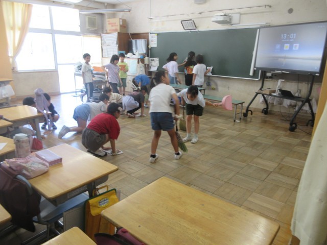 教室の掃除