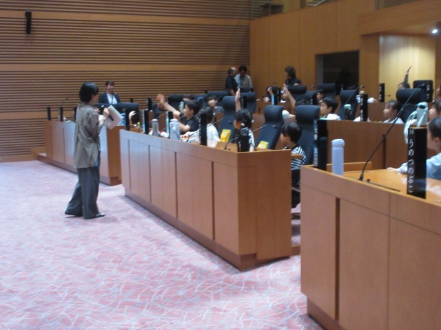 議場体験