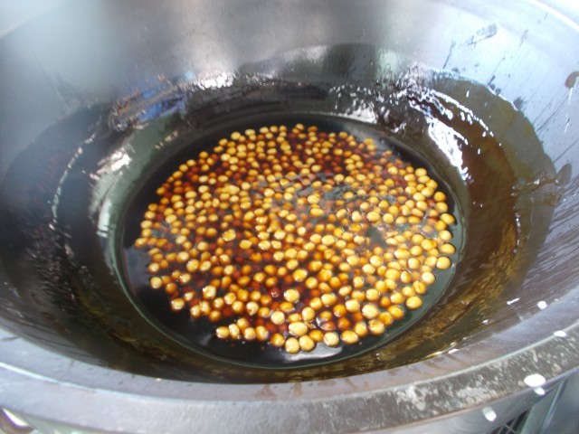 白玉団子とたれを和えて完成