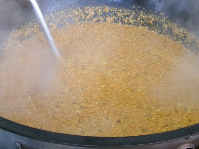 カレーに入れて仕上げ