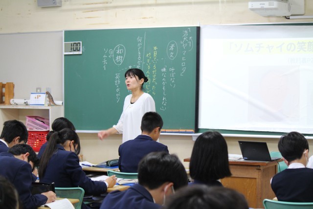２年生道徳の授業