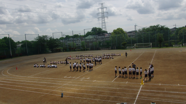 １年生の練習風景